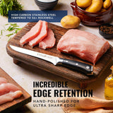 Carving Knife Set for BBQ & Brisket – Razor Sharp German Steel Slicing and Boning Knife for Meat Cutting, Full Tang & Ergonomic Handle – Artisan Series