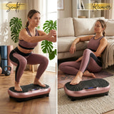 Mila Slim & Sculpt Vibration Plate Pro — Lymphatic Drainage & Weight Loss Connected Shake Exercise Machine, 255 Speeds Whole Body Workout Platform with App & Resistance Bands for Women