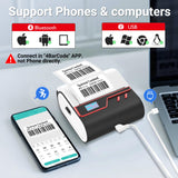 ORGBRO Label Maker Machine, Z3 Barcode Label Printer, 3 Inch Bluetooth Thermal Label Maker for Address, Small Business, Kids School Items, Large Sticker
