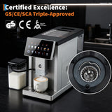 3rd-Gen Espresso Coffee Maker with Milk Frother - Removable Brewer/Grinder, Adjustable Coarseness/Flavor