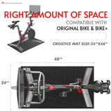 Crostice Bike Trainer Mat Compatible with Peloton Bike, for Treadmill & Row, THK 6mm, Under Mat Protect Hardwood Floor Carpet