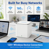 FLYINGVOICE SR3000-lite AX3000 Wi-Fi 6 Router, Dual-Band Gigabit Wireless Internet Speed, 1 x Gigabit Port (WAN/LAN), WPS Button, Compact Design for Home & Office