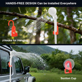 MarvinnanSlyke Portable Shower for Camping,7800mAh Rechargeable Camping Shower Pump,IPX8 Waterproof Outdoor Shower with LED Display and 3 Spray Modes for Hiking,Travel, Pet, Car Wash,RV Life