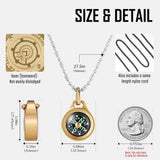 MecArmy CMP Brass Mini Compass, Waterproof IPX5 Pocket Compass for Hiking & Survival, Keychain & Necklace Gifts for Men & Women, Ideal Graduation & Outdoor Adventure Present