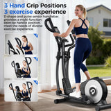 pooboo Elliptical Machine, Elliptical Exercise Machine with16-Level Resistance & Hyper-Quiet Magnetic Driving System, Elliptical Machine for Home with LCD Monitor&15.5IN Stride, 400LBS Weight Capacity