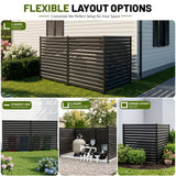 1 Panel No Dig Privacy Fence Screen, 60" H × 48" W Metal Outdoor AC Fencing