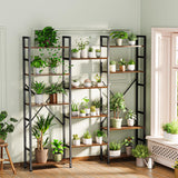 Bookshelf, Bookcase with 14 Open Display Shelves, Wide Book Shelf Book Case for Home & Office