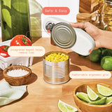 Hands-Free Automatic Battery Powered Electric Can Opener White Icing One Touch Smooth Edge Kitchen Opener Portable Easy Open for Seniors Arthritis Home