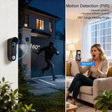 SIMBAILAI Wireless Video Doorbell with 7-Inch 1080p Full Touchscreen | Motion Detection | Two-Way Audio | Night Vision & 160° Wide-Angle | Tuya App Remote Unlock | IP65 Weatherproof | No Subscription
