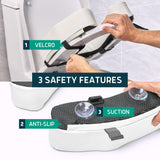 Lunderg Padded Toilet Seat Riser for Seniors - Adds 2 inches. Universal Fit - FIRM Raised Toilet Seat Cushion with High-Density Foam for Enhanced Comfort & Elevation. Post-Surgery Must have (White)