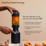 The Beast Mini Blender Plus | Mini Countertop Kitchen Blender | Blend Smoothies and Shakes, Dressings, Sauces, Dips | Extra Vessels, Straw Cap and Straws Included | 600W (Sand)