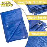 Tarp 40x60 Feet 5-7 Mil Heavy Duty Waterproof Tarp,20 Pack Bulk Full Pallet, Large Multipurpose Cover with Brass Grommets and Reinforced Edges, UV Resistant Thick Poly Tarps for Outdoor Cover