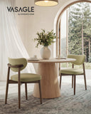 VASAGLE Wooden Dining Chairs Set of 6, Upholstered Kitchen Chairs