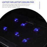 Laptop Cooling Pad 15.6-17 Inch with 6 Silent Fans, Adjustable Stand