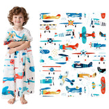 Wajade Airplane Blanket for Boys Soft Fleece Cute Aircraft Blanket for Couch Sofa Bedroom Fuzzy Flannel Blankets Birthday for Kids Boys 50"x60"