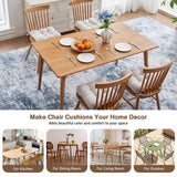 Chair Cushions for Dining Chairs Set of 4,3.5" Thick Kitchen Table Chair Pads with Ties,Non Slip Backing and Covers