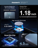 Amzmerit Smart Scale for Body Weight, 8-Electrode Larger Platform Digital Scale for Weight Fat BMI 50 Body Composition Measurement, Bluetooth & Wi-Fi Digital Bathroom Scale, Rechargeable, Dark Gray