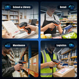 Tera Barcode Scanner 2D Wireless: with Battery Indicator and Stand, HW0002