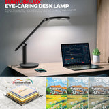 Honeywell H6 Desk Lamp for Home Office, Dimmable Reading Table Light, Black
