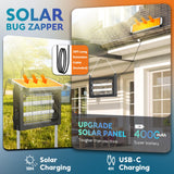 Solar Bug Zapper Outdoor, PhatroyYee Mosquito Zapper 4500V, Waterproof Portable Fly Zapper PhatroyYee