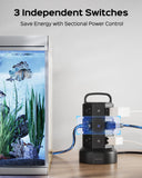 JACKYLED Power Strip Tower Surge Protector, 12 AC 6 USB (2 USB C), 1050J