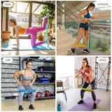 Resistance Loop Exercise Bands for Home Fitness, Yoga Pilates, Stretching, Strength Training, and Physical Therapy - Elastic Bands Set Workout Bands for Women&Men - Colorful WSAKOUE