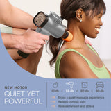 Percussion Massage Gun - Deep Tissue Massager for Sore Muscle and Stiffness - Quiet (Silver) LifePro