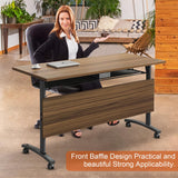 6 Pack Conference Room Tables,Folding Conference Tables,Modern Portable Modular Conference Table with Silent Wheels