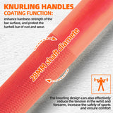 Fitvids 7ft Olympic Barbell 45LBS for Weightlifting and Powerlifting, 2 Inch Strength Training Bar with Needle Bearings, Red