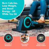 Cubii JR1, Under Desk Elliptical, Bike Pedal Exerciser, Seated Elliptical, Work from Home Fitness, Mini Elliptical Machines for Home Use, Exerciser for Seniors, Desk Exercise, Aqua… Cubii