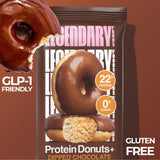 Legendary Foods High Protein Donuts, Dipped Chocolate, Low Carb, Low Sugar