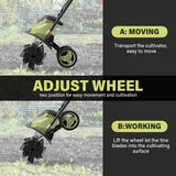 SOYUS 14 Inch Electric Tiller Cultivator 12 Amp Corded Tiller for Gardening, Garden Tiller with Folding Handle