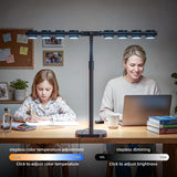 Omorepa 8 Light Sources Gooseneck Tree Desk Lamp with Base, 24W Eye-Care Bright LED Desk Light with Remote, Dimmable Reading Table Light for Desktop Working,Drafting,Reading