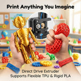 Mini 3D Printer for Kids & Beginners, Perfect STEM Gift Wi-Fi App Control, Smart Auto Leveling, Precise & High Speed Printing