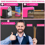 AFMAT 6 Holes Electric Pencil Sharpener and Robot Pencil Sharpener
