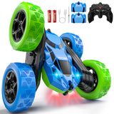 Hamdol Upgraded RC Car for Kids, 360° Rotating Double Sided Stunt Vehicle with Headlights, 2.4GHz 4WD Remote Control Car, USB-C Rechargeable Electric Toy, Birthday for Boys & Girls