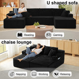 134 Inch Modular Sectional Sofa, Cloud Boneless Couch for Living Room