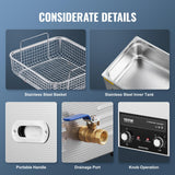 VEVOR 15L Sonic Cleaner with Heater Timer & Basket, Professional Digital Sonic Cavitation Machine, 360W Cleaning Machine for Lab Tools, Metal Parts, Carburetor, Brass, Auto Parts, Engine Parts