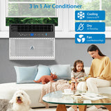 Zstar 6000BTU U-Shaped Window Air Conditioner, Window ac Unit U Shaped Cools Up to 250 sq. ft.