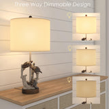 Sea Winds Trading Lux Lighting 27'' Turtles Coastal Seaside Table Lamps (Set of 2) 3-Way Switch