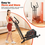 Elliptical Machine, Elliptical Exercise Machine for Home with Hyper-Quiet Magnetic Driving System, Elliptical Trainer with 15.5IN Stride, 14 Resistance Levels, 300LBS Loading Capacity