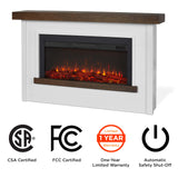 Bernice Landscape Electric Fireplace in White by Real Flame