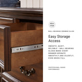 Signature Design by Ashley Lavinton Traditional Dresser with 7 Smooth-Gliding Drawers and Felt-Lined Top Drawer for Bedroom, Dark Brown, 60' W x 18.63' D x 37.5' H