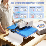 MARMERDO 16x24 Heat Press Machine 3500w Swivel Head Rotating Sublimation Transfer with 0-750°f Digital Timer for T Shirt Garment 110v