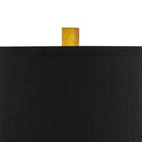 Possini Euro Design Zeus 28 1/2" Tall Modern Glam End Table Lamps Set of 2 Sculptural Gold Leaf Living Room Bedroom Bedside Nightstand House Office Home Reading Kitchen Entryway Console Black Shade