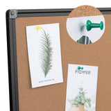 Board2by Extra Large Cork Bulletin Board 96" X 48", Foldable Notice Pin Board for Wall, Black Aluminum Framed 8'x4' Corkboard, Wall Mounted Noticeboard with 36 Push Pins for School, Home & Office