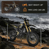 Oryxearth Electric Dirt Bike VE-5, 3000W Peak Motor