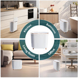 Supteron Bathroom Trash Can with Lid 3.2 Gallon Narrow Trash Can Small Plastic Trash Bin