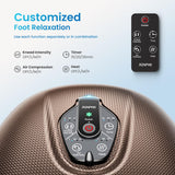 RENPHO Foot Massager Machine with Heat [2026 Upgraded], Shiatsu Foot Massager for Plantar Fasciitis, Birthday Gifts for Women Men, Cordless Control, Best Gifts for Women/Mom/Wife, Brown