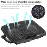 Laptop Cooling Pad Stand with Adjustable Fan Speed and RGB Lighting